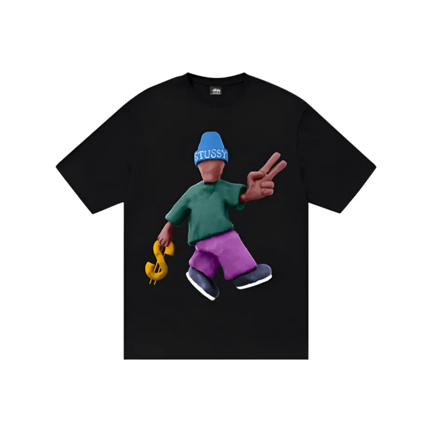Stüssy Peace & Prosperity Tee Black Front