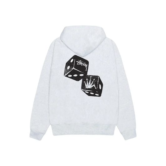Stüssy Shakers Hoodie Ash Heather Back