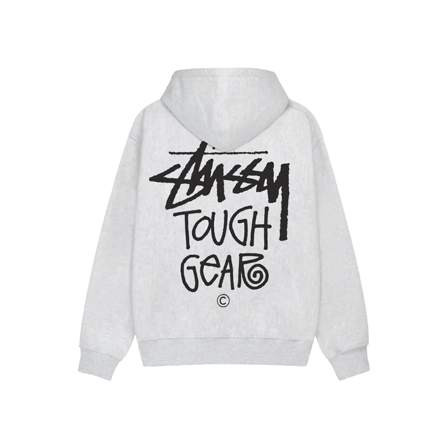 Stüssy Tough Gear Hoodie Ash Heather Back