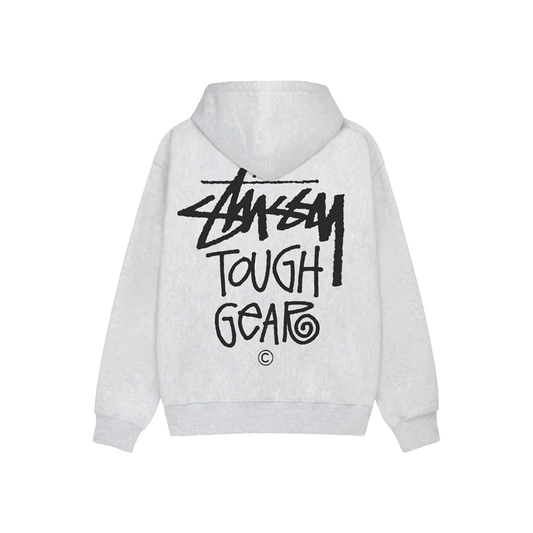 Stüssy Tough Gear Hoodie Ash Heather Back