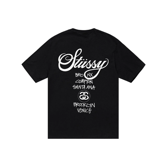 Stüssy World Tour Tee Black Back