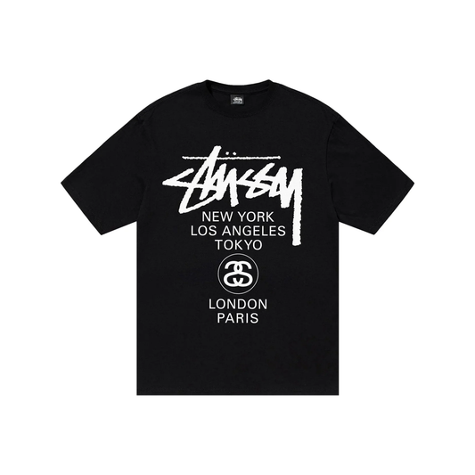 Stüssy World Tour Tee Black Front