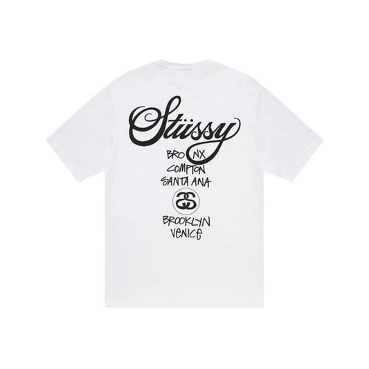 Stüssy World Tour Tee White Back