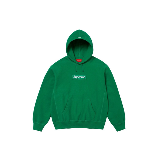 Supreme Box Logo Hoodie Green Front