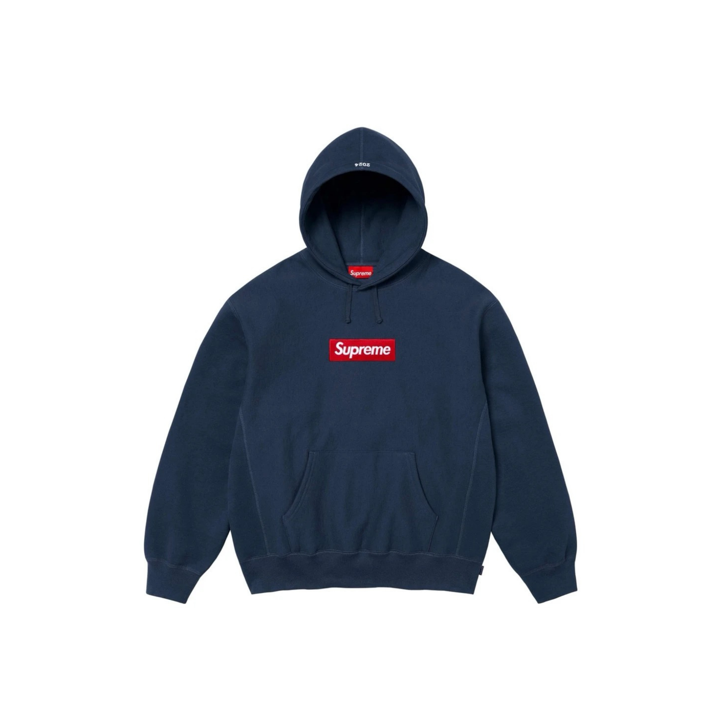Supreme Box Logo Hoodie Navy Front