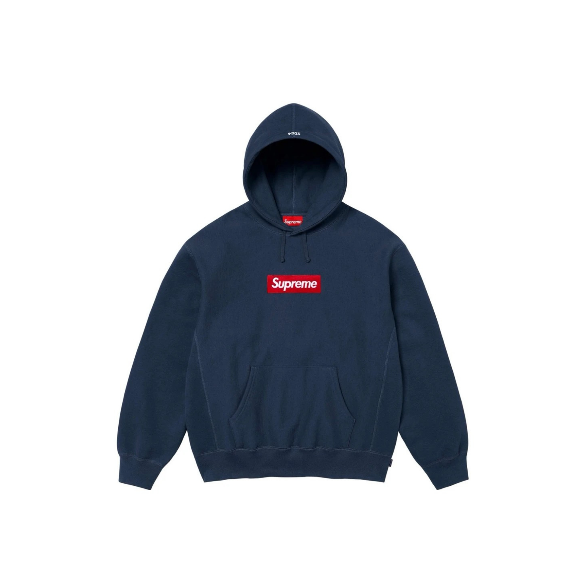 Supreme Box Logo Hoodie Navy Front