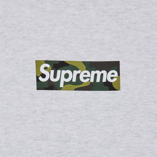 Supreme Box Logo Tee Ash Grey Front Logo