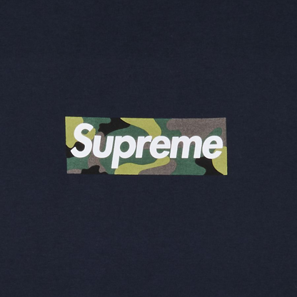Supreme Box Logo Tee Navy Front Logo