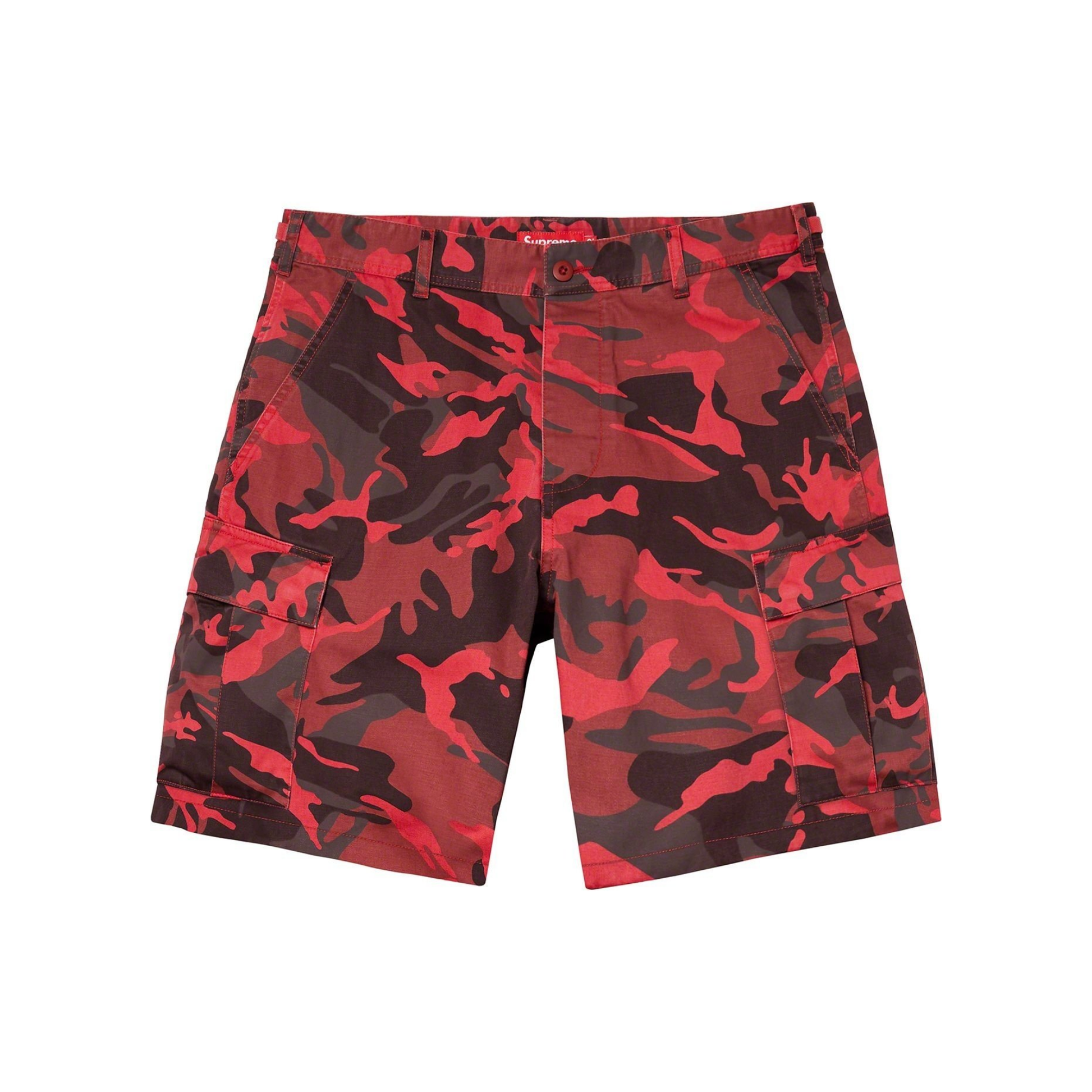 Supreme Cargo Short Red Camo Front