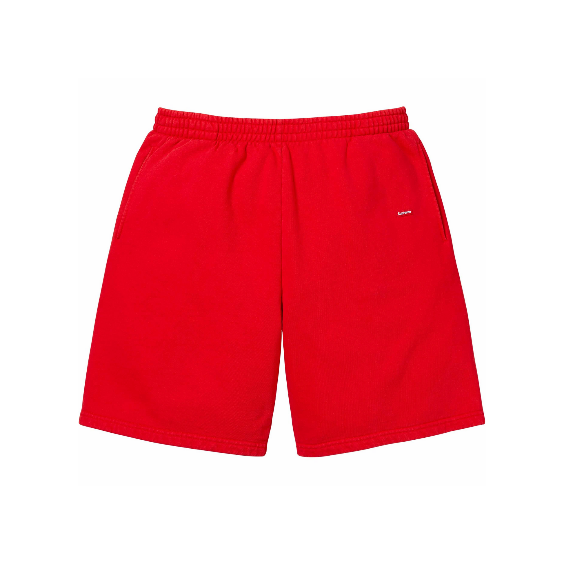 Supreme Overdyed Small Box Sweatshort Red Front