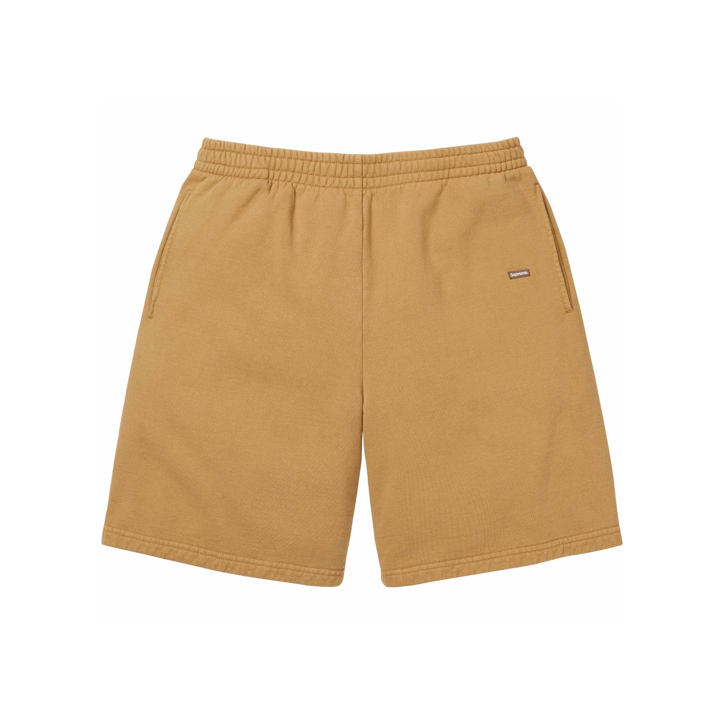 Supreme Overdyed Small Box Sweatshort Sand Front