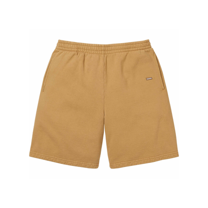 Supreme Overdyed Small Box Sweatshort Sand Front
