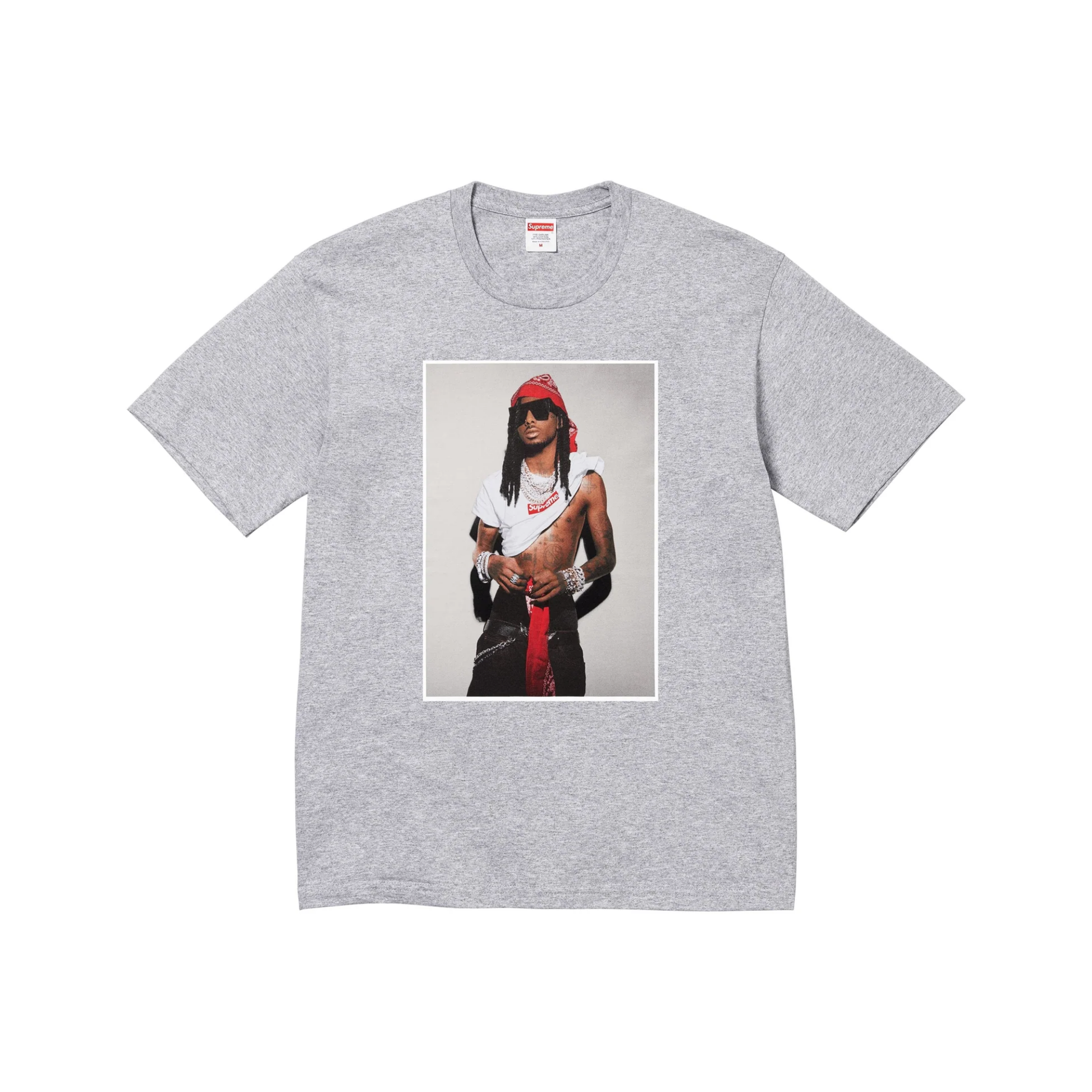 Supreme Playboi Carti Tee Grey Front
