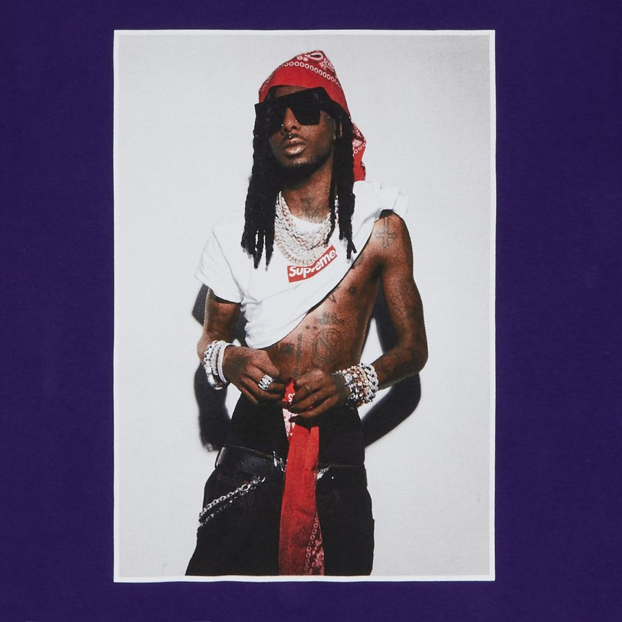 Supreme Playboi Carti Tee Purple Front Logo