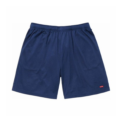 Supreme Small Box Baggy Mesh Short Navy Front