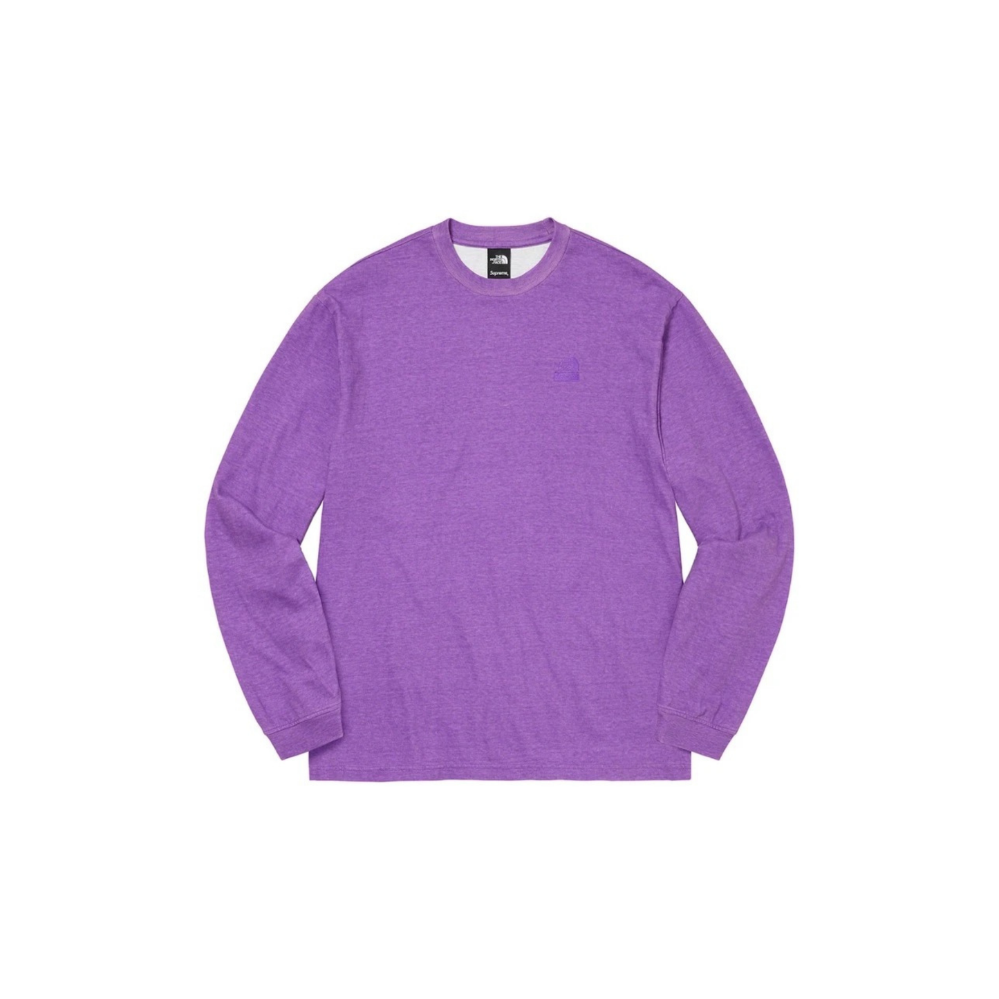 Supreme X The North Face Pigment Printed Sweatshirt Purple Front