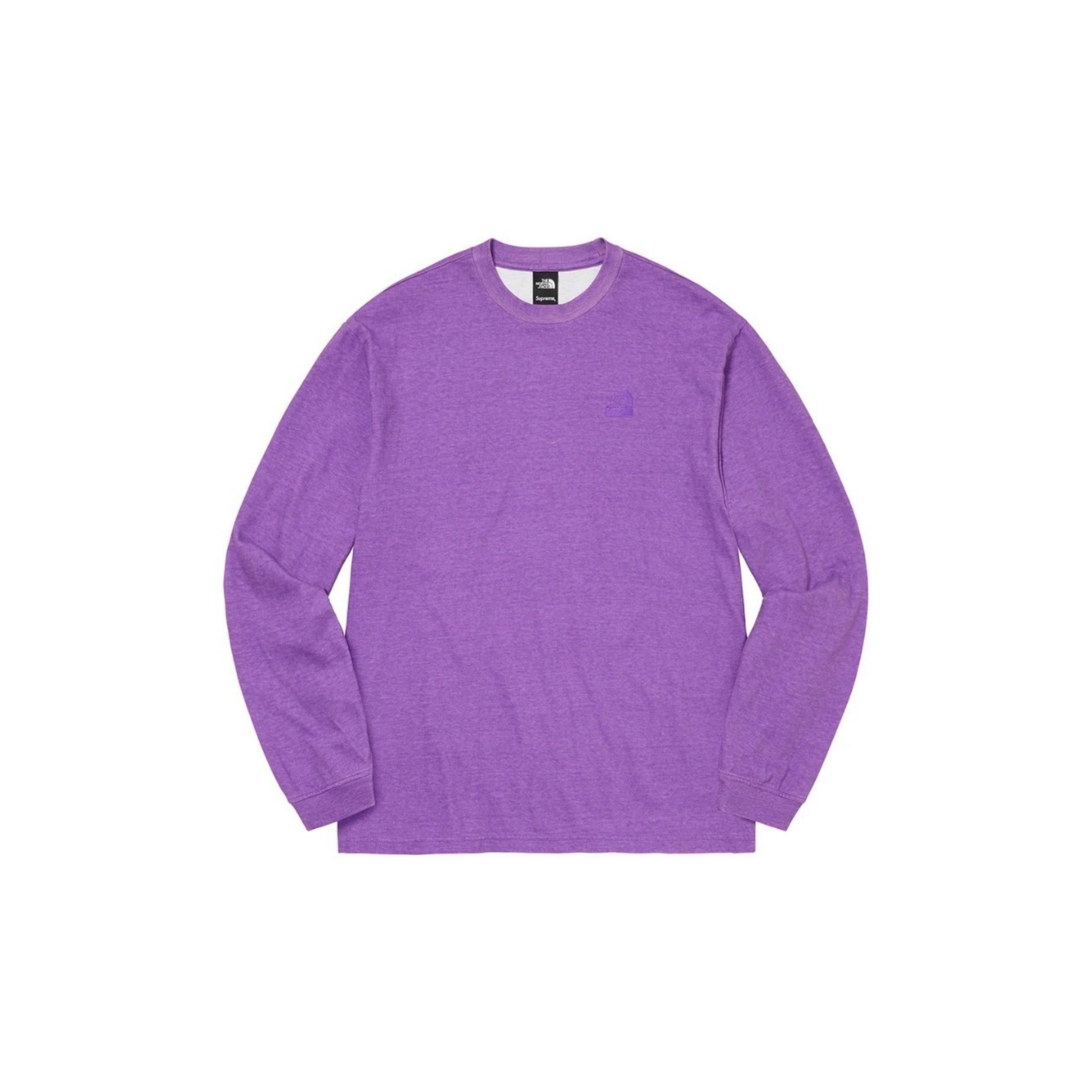 Supreme X The North Face Pigment Printed Sweatshirt Purple Front