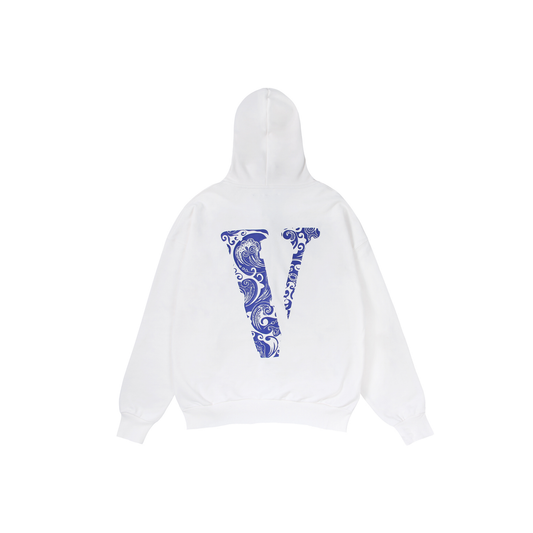 VLONE 3D Printing Zip Up Hoodie White Back