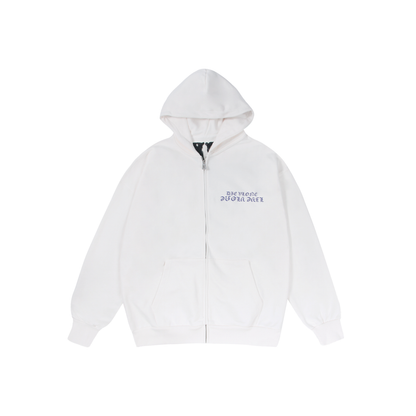 VLONE 3D Printing Zip Up Hoodie White Front