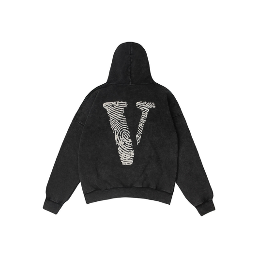 VLONE Fingerprint Washed Hoodie Black Back