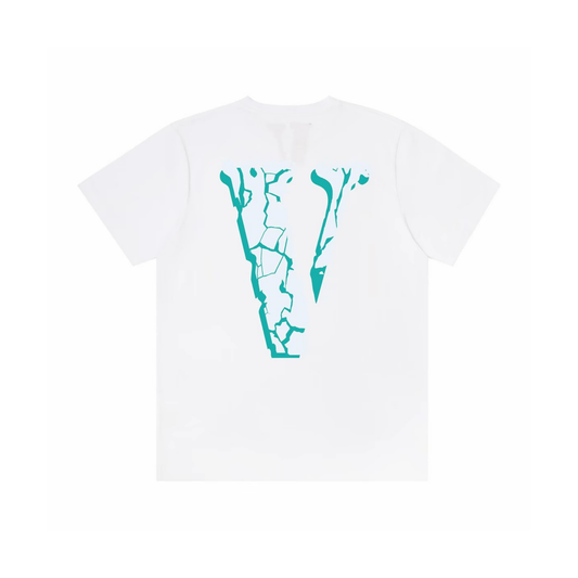 VLONE Friends Ice Cracks Tee White Blue Back