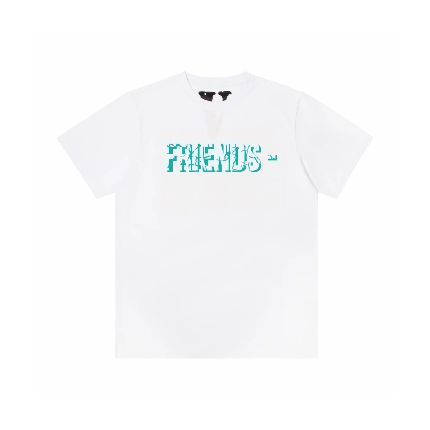VLONE Friends Ice Cracks Tee White Blue Front