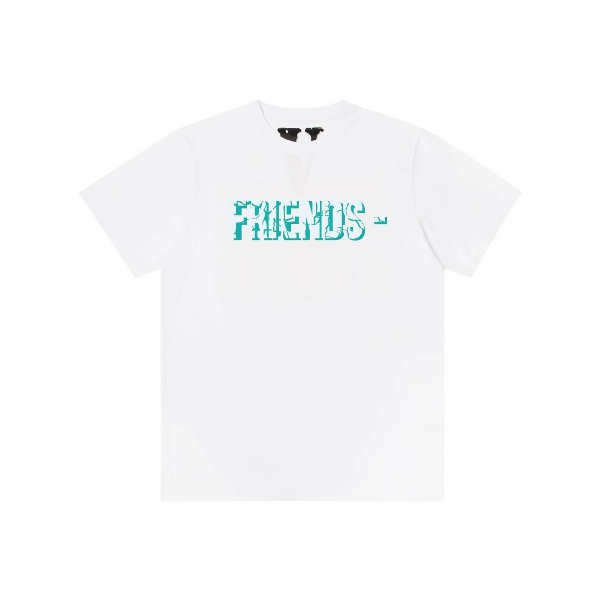 VLONE Friends Ice Cracks Tee White Blue Front