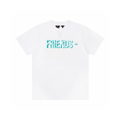 VLONE Friends Ice Cracks Tee White Blue Front