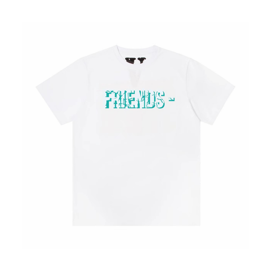 VLONE Friends Ice Cracks Tee White Blue Front