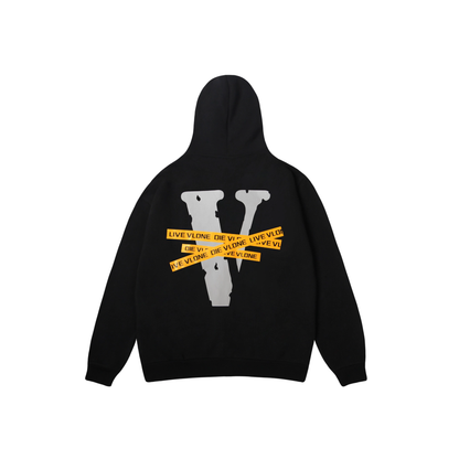VLONE Friends Tape Zip Up Hoodie Black Back