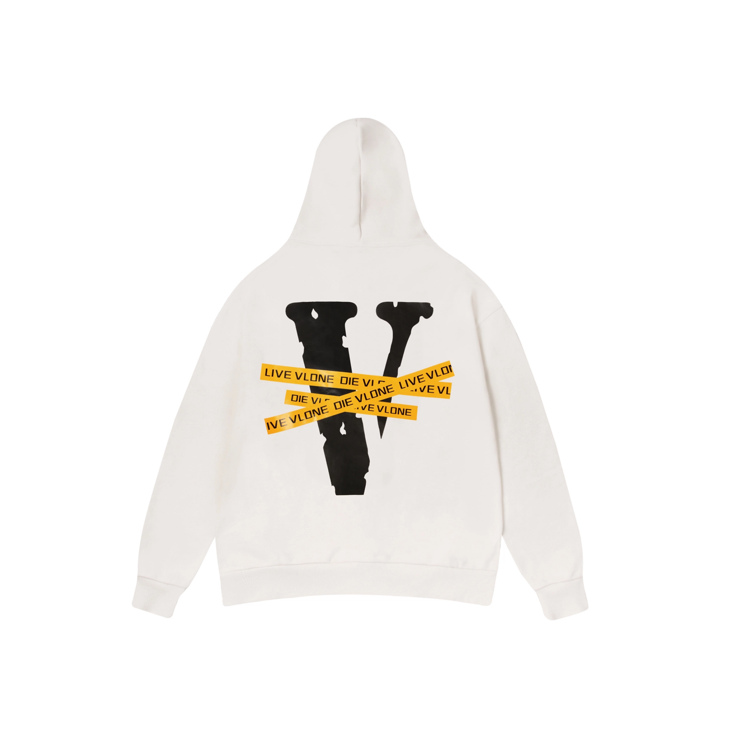 VLONE Friends Tape Zip Up Hoodie White Back