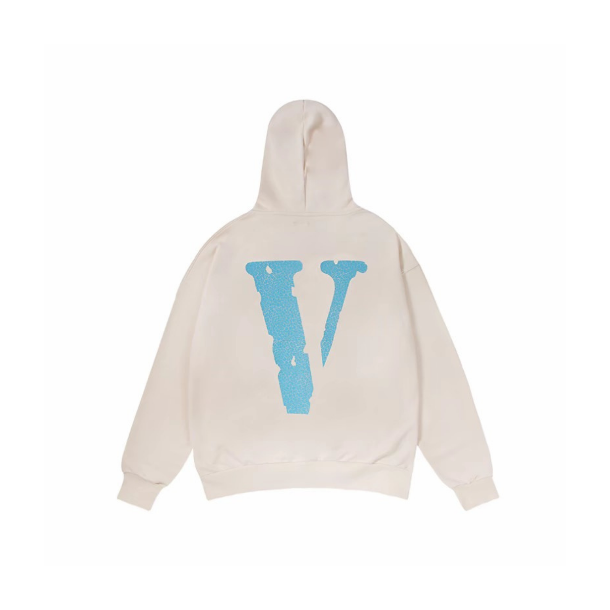 VLONE Friends Zip Up Hoodie Beige Sky Blue Back