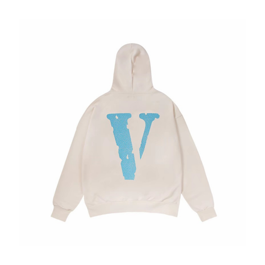 VLONE Friends Zip Up Hoodie Beige Sky Blue Back