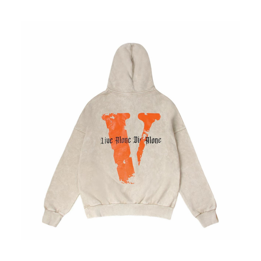 VLONE Live Alone Die Alone Hoodie Wheat Orange Back