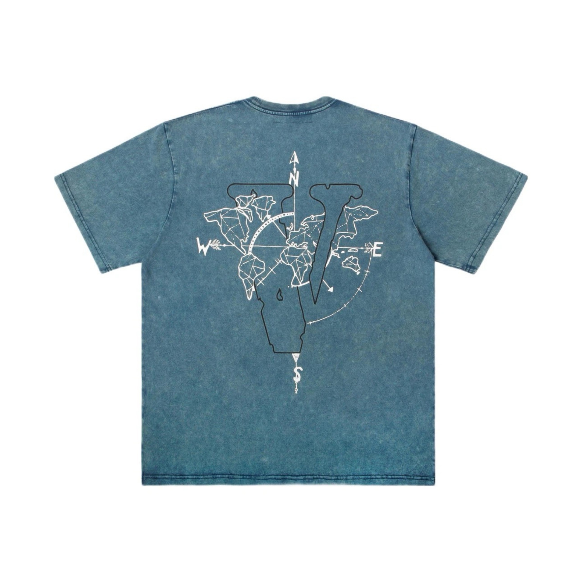 VLONE Map Tee Blue Back