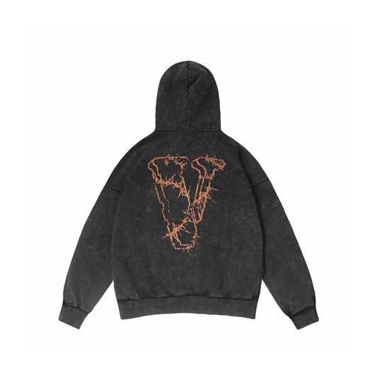 VLONE Revenge Orange Lightning Hoodie Black Back