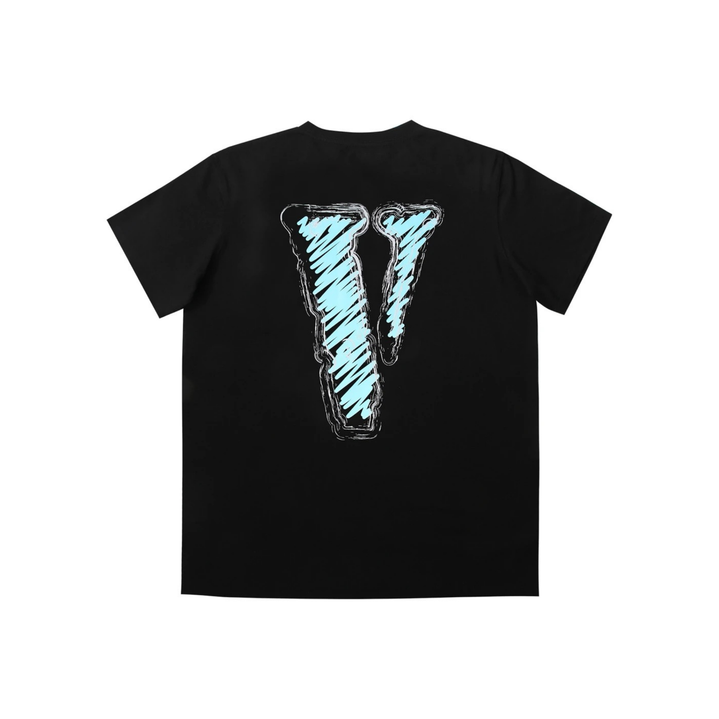 VLONE Scribble Tee Black Blue Back