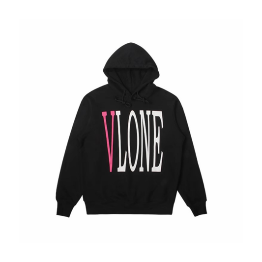 VLONE Staple Hoodie Black Pink Front