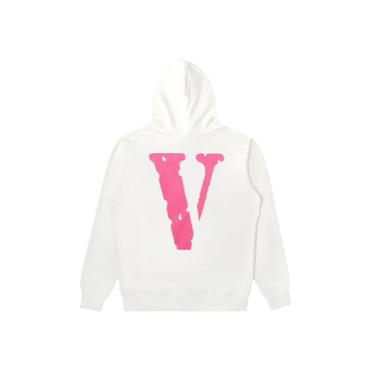 VLONE Staple Hoodie White Pink Back